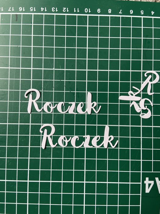 Scrapki napis ROCZEK, zestaw 10 szt