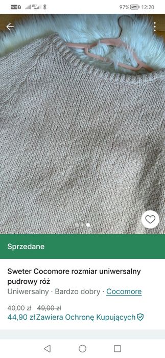 Sweter COCOMORE. Beżowy. Oversize.