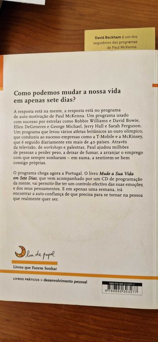livro de auto ajuda- mude a sua vida em 7 dias (inclui um  cd)