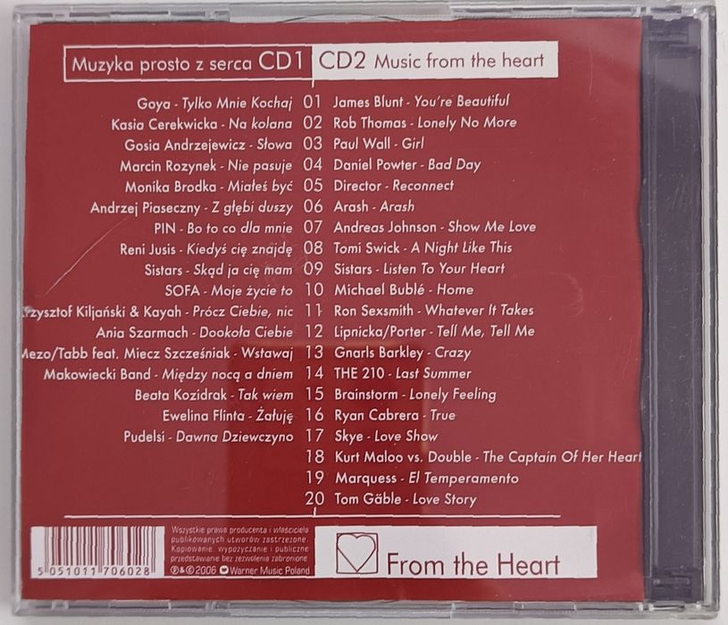Music From The Heart 2CD 2006r Goya Rob Thomas  Makowiecki Band SOFA