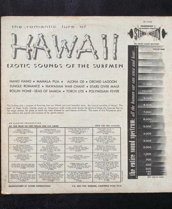 The Surfmen – Exotic Sounds of Hawaii LP USA Stereo SF-17100