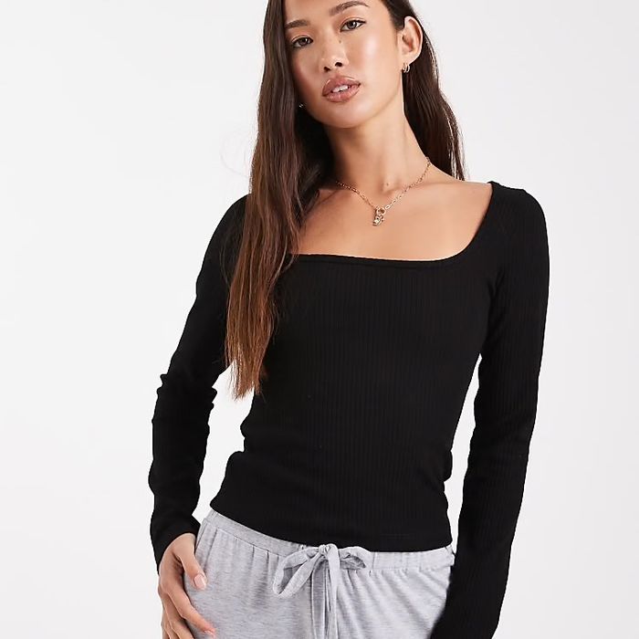 Лонгслів чорний Asos M