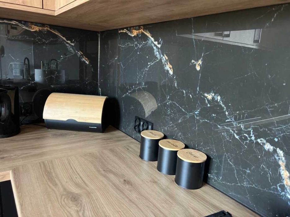 XXL Chlebak Czarny Drewniany Bambusowy Na pieczywo + GRATIS 3x Puszki