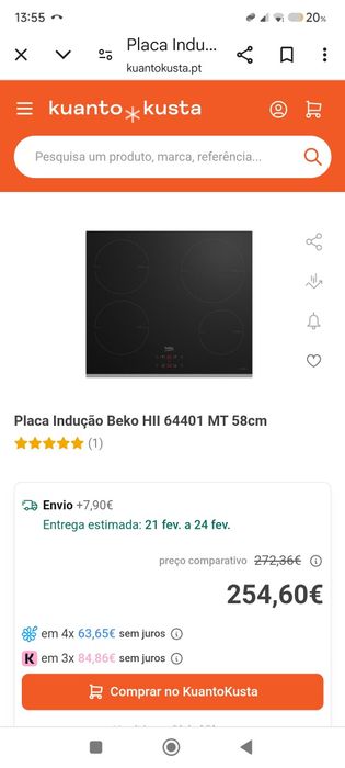 Placa de indução Beko