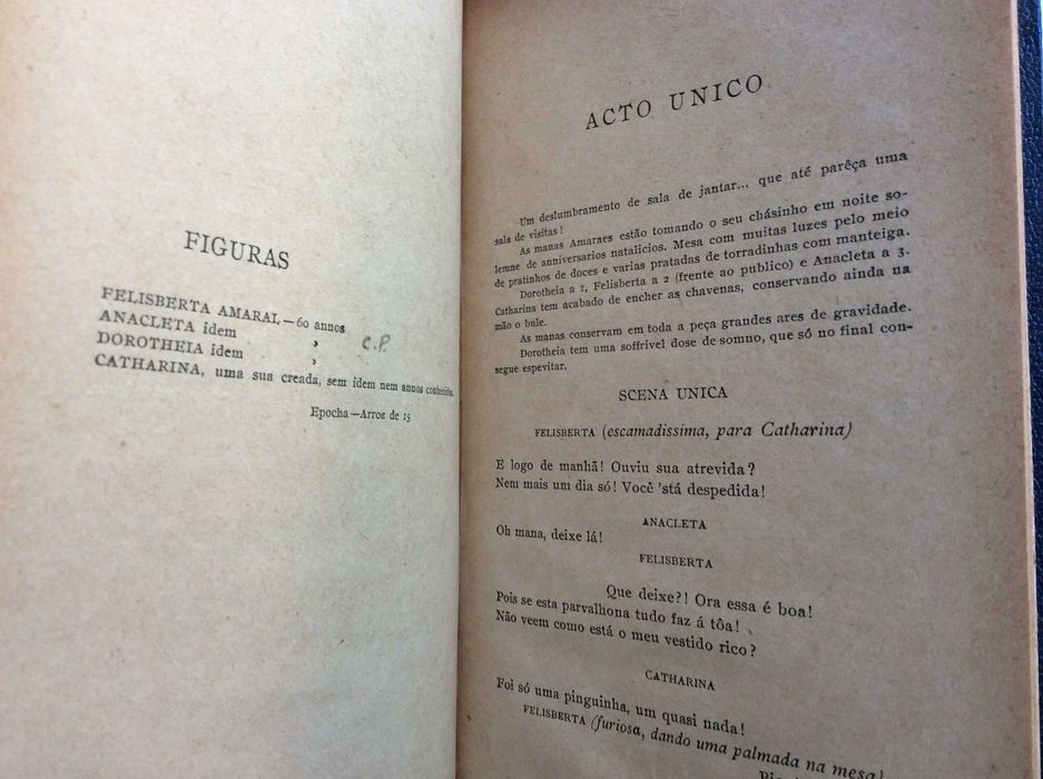 0 Chá das Amaraes. 1.ª edição. Peça em um acto, em verso...1903. Raro
