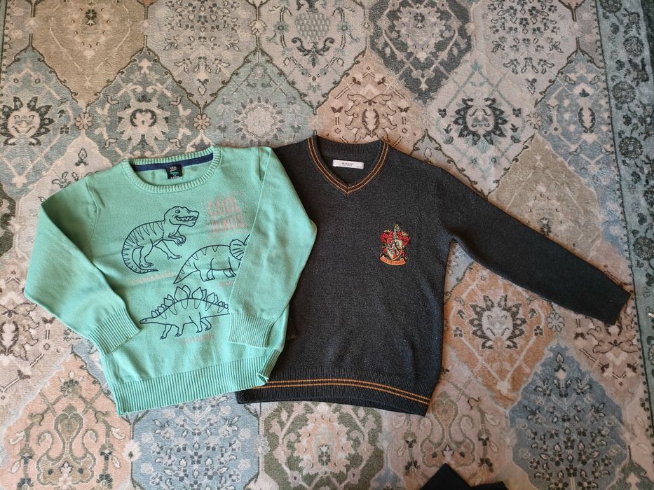 Zestaw sweter Harry Potter dinozaury Gryffindor 110/116