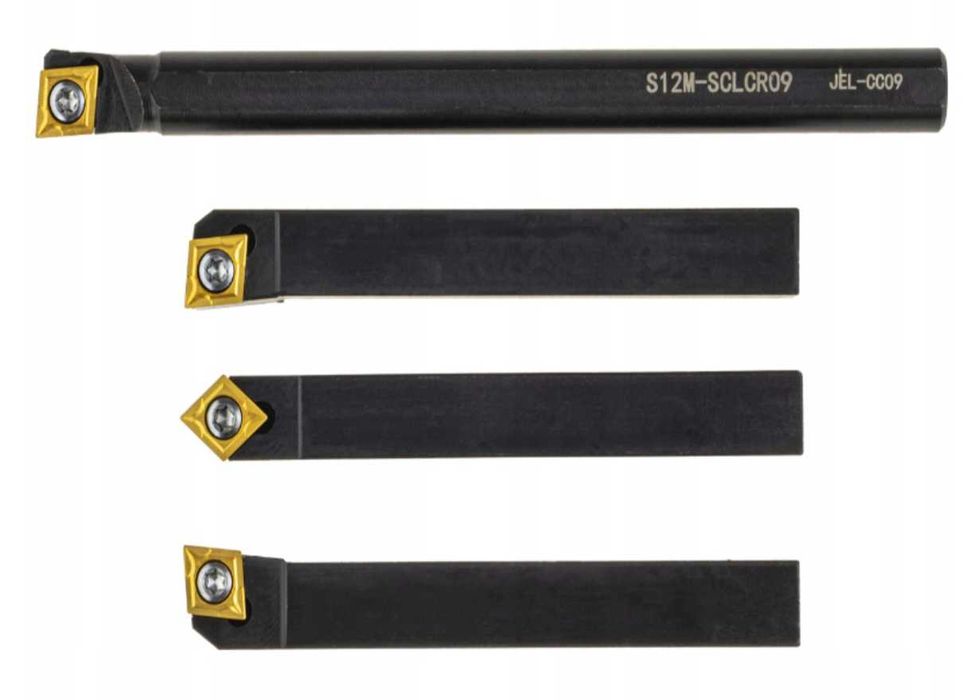 Tokarskie Noży CNC 4 Sztuki + Zmienne Oprawki + Klucze Mega Komplet