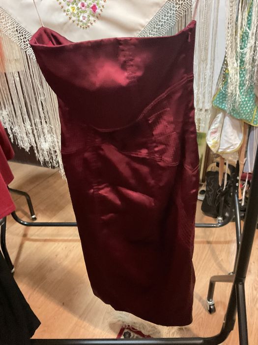 Vestido noite cetim marca KAREN MILLEN UK T,40