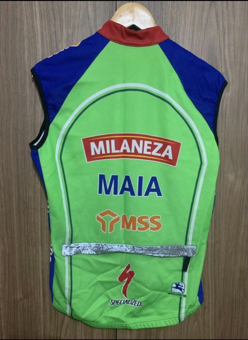 Calcoes piratas e colete da LA Aluminios Maia milaneza da Giordana XL