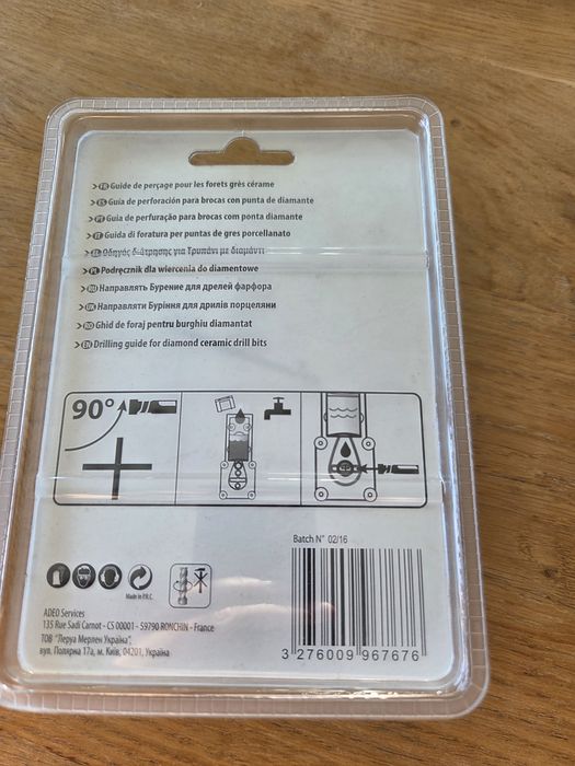 Prowadnica  do wiertła diamentowego do gresu