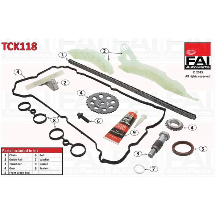 Kit corrente distribuição completa FAI TCK118