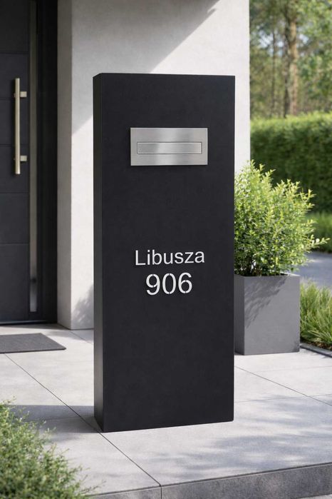 Aluminiowy słupek multimedialny- WYCIĘCIE NR DOMU/NAZWY ULICY GRATIS