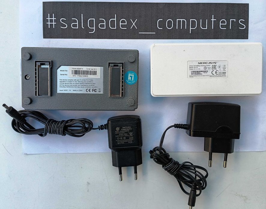 SWITCH REDE, 5 e 8 portas 10/100Mbps