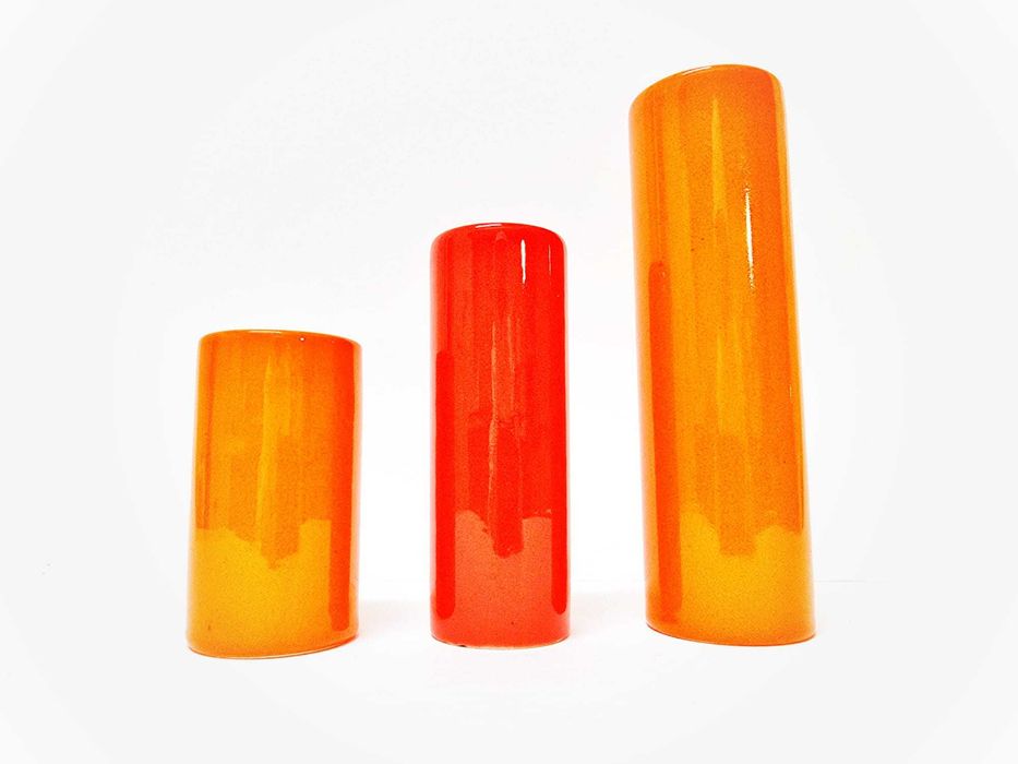 3 vasos de cerâmica Sicart Pino Spagnolo Space Age Italia anos 70
