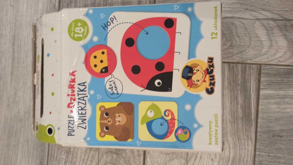 Puzzle z dziurką, zwierzątka. Czuczu- kompletne