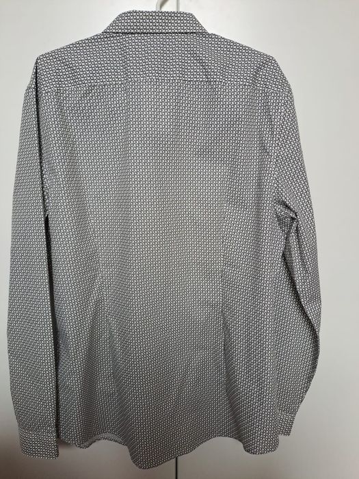 H&M Koszula męska w czarno-białe wzory Slim Fit