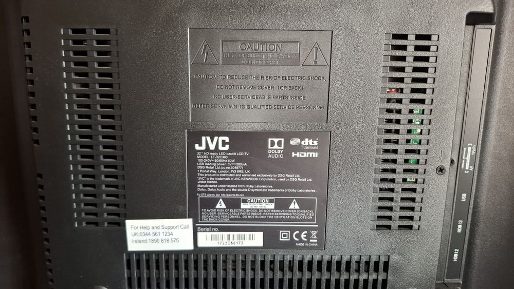 Televisor JVC LED 32" HD Ready – modelo LT-32C360