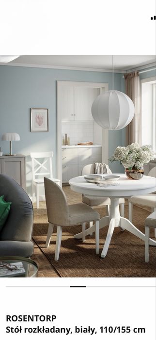 Okrągły stół Ikea biały