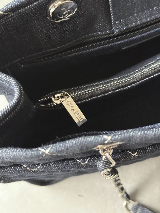 Сумка Chanel Denim Tote Bag with Wild Stitch Quilting