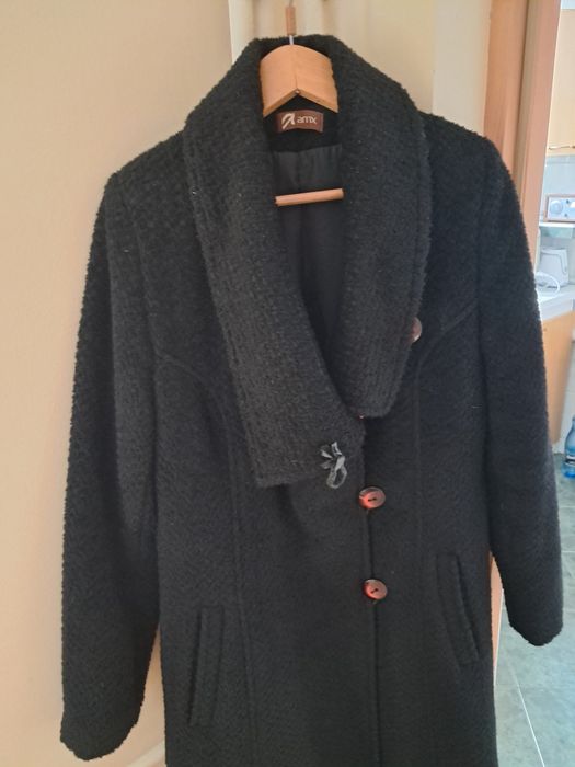 Palto wełniane czarne