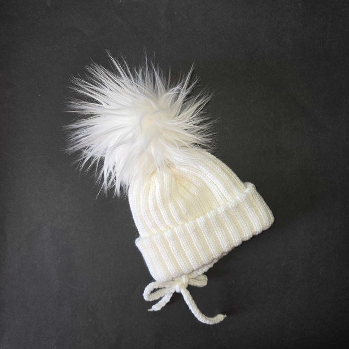 Czapka zimowa dla noworodka 3-6 miesiąca mix kolorów