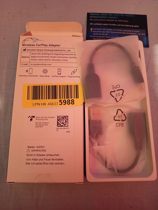 Adapter Wireless CarPlay – AIZEO SYY03