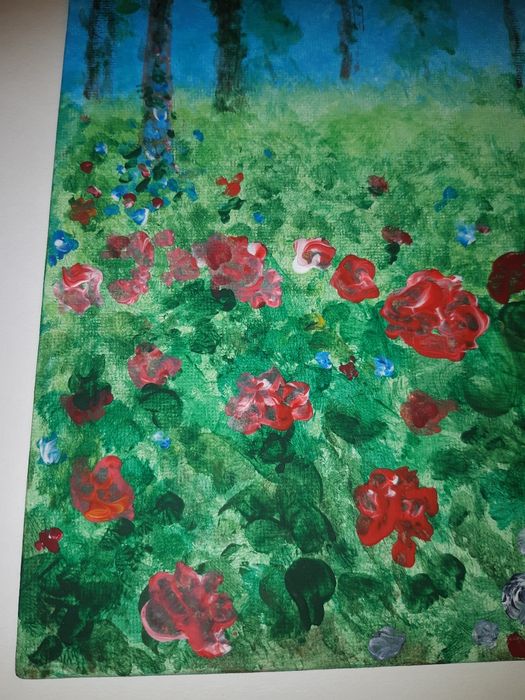 Pintura "Floresta da vida". Iryna Lyashenko. Tela sobre cartão 20×30.