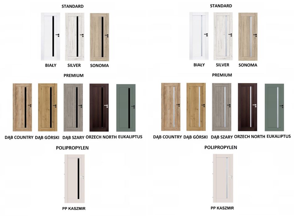Ramowe Drzwi WinDoor SUZANO szyba mleczna SZYBKA DOSTAWA producent