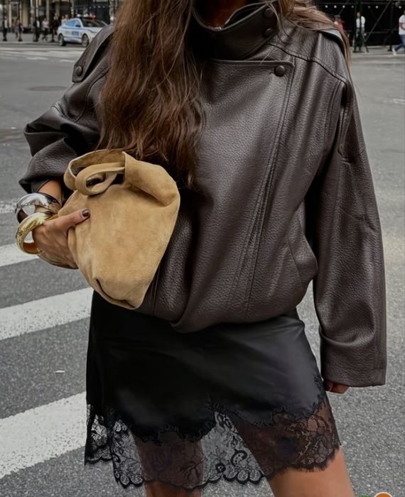 Куртка з високим коміром в стилі Zara