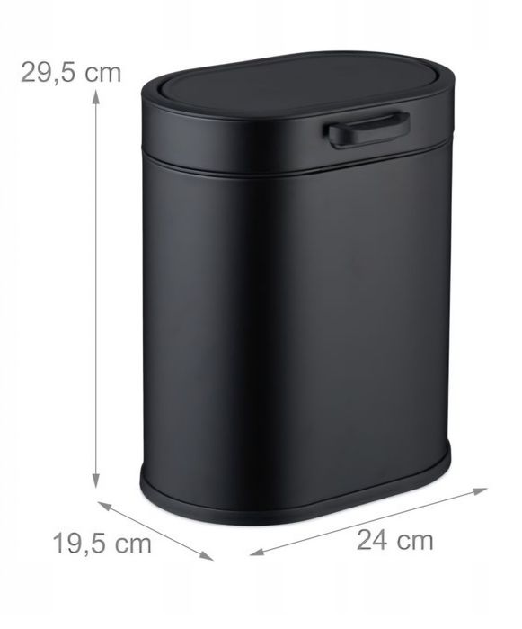 Wiszący kosz na śmieci marki Relaxdays o pojemności 5 litrów.