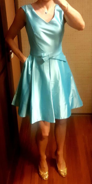 Sukienka Simple 34-36,  błękitna