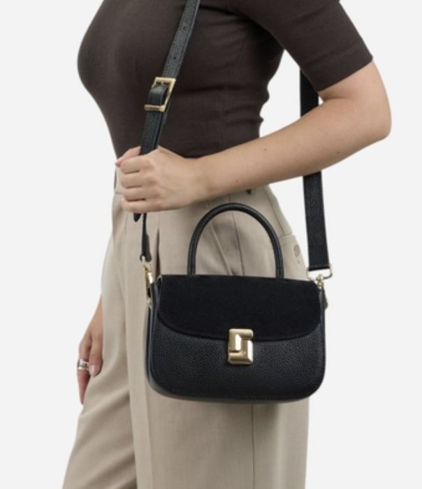 Сумка крос боді замшева Італія Замшевая сумка кроссбоди шоколад бордо