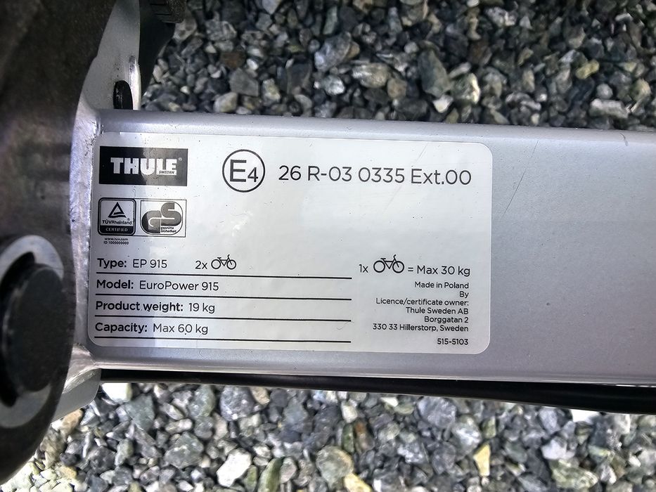Bagażnik Thule E-Bike 915  60kg   Możliwość wysyłki
