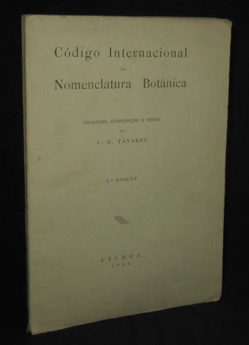 Livro Código Internacional de Nomenclatura Botânica C. N. Tavares