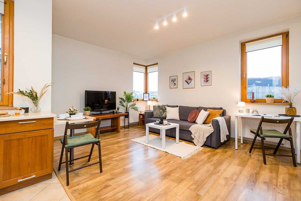 Duża jasna kawalerka 34 m² przy Westfield Arkadia, Metro Dworzec Gdański , Bez prowizji  Najemcy - Widok 3