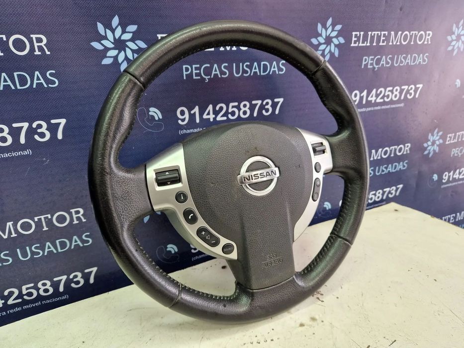 Volante usado pele com airbag NISSAN QASHQAI J10