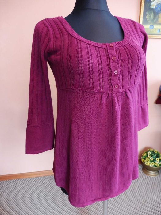 Sweter bordowy Bonprix Collection rozm 40/42