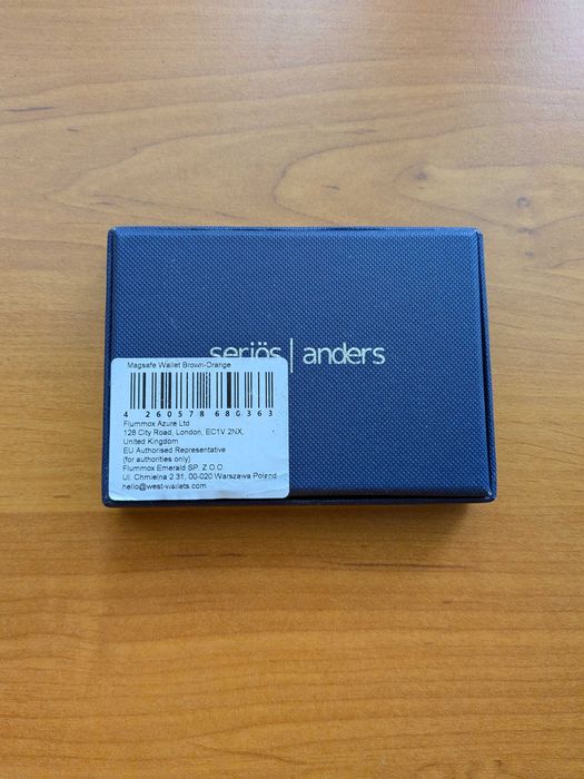 Nowy portfel etui MagSafe WEST brązowy RFID na karty + Pudełko