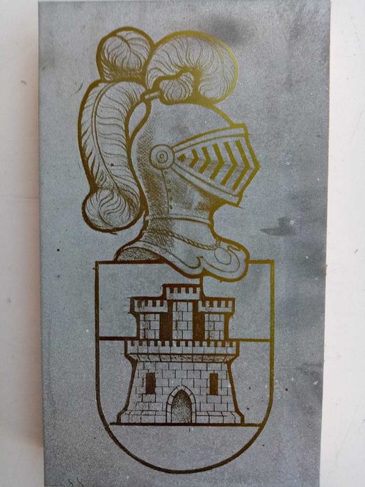 Zincographic stamps: family heraldic coats of arms, etc. #5