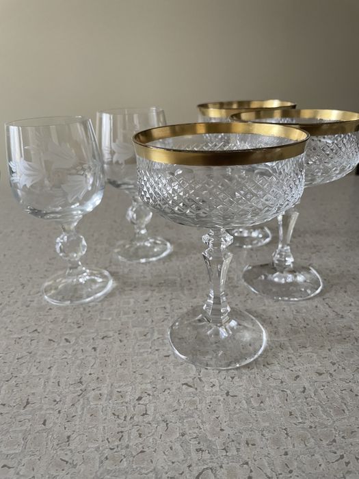 Вінтажні кришталеві келихи