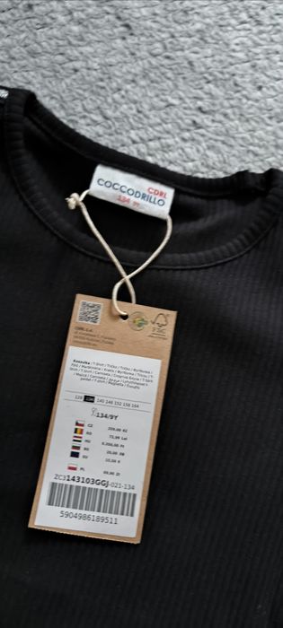Nowa bluzka t-shirt coccodrillo r. 134 prążek