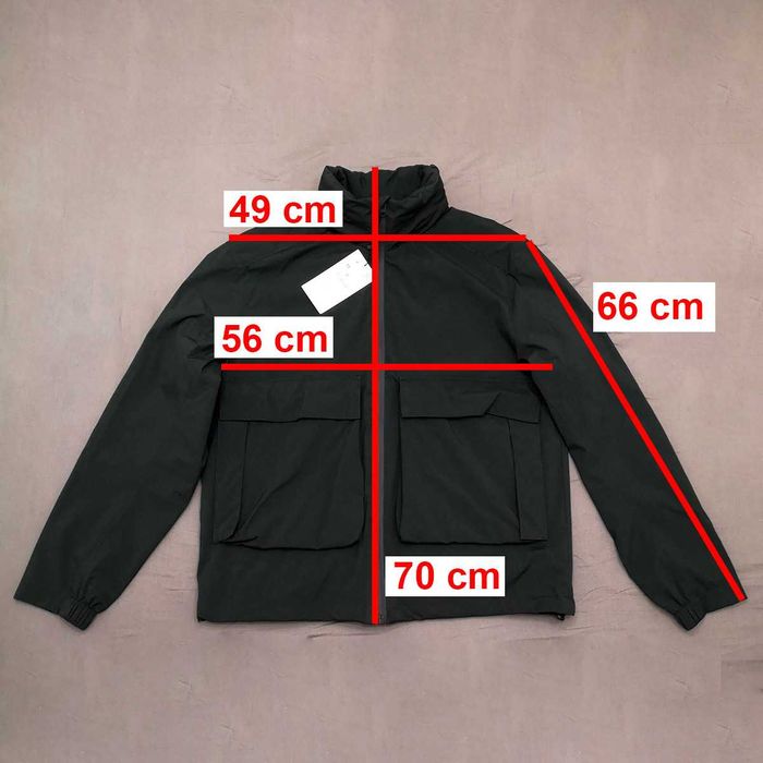 Zara nowa męska kurtka przejściowa wiatrówka khaki zielona M