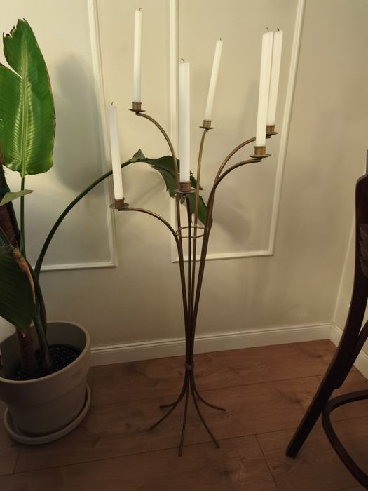 świecznik metalowy vintage antyk loft
