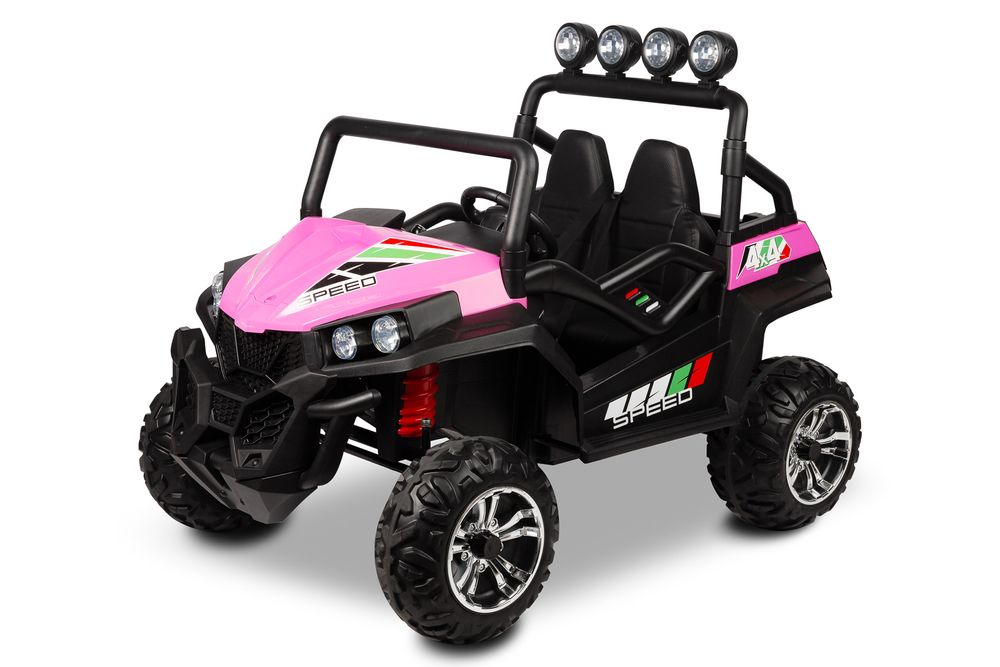 Różowy Buggy 24V 4x4 na Akumulator dla Dzieci 4x45W,pilot,Bluetooth