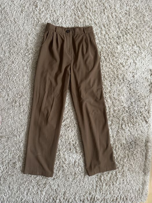 Брюки палаццо бавовняні коричневі DiaDia