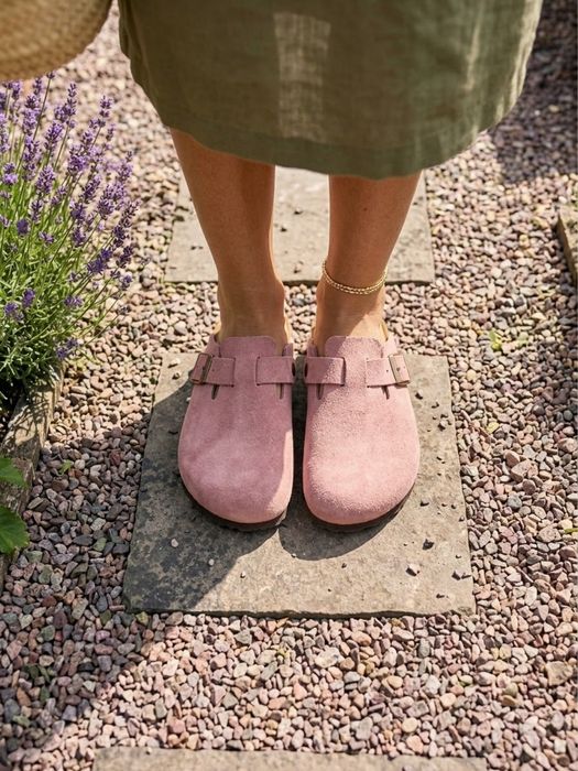Sandalias birkstock cor de rosa ,38