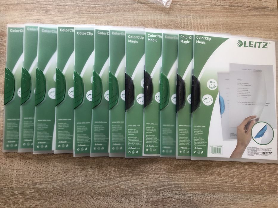 Leitz skoroszyty z klipsem 12 szt