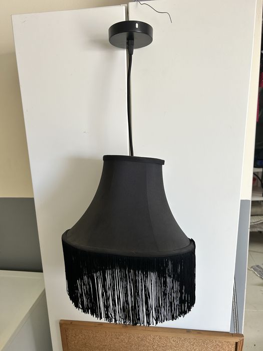 Candeeiro abajur preto dourado 2 unidades