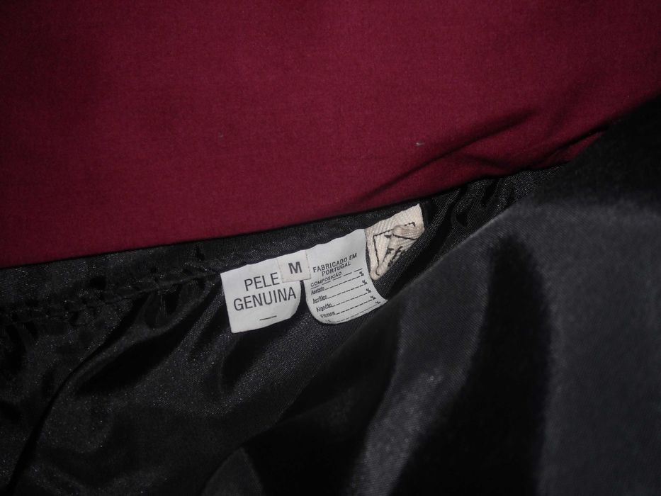 Colete em pele genuina made in Portugal com camisa - conjunto