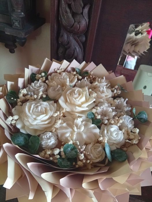 Bukiety ze świec sojowych